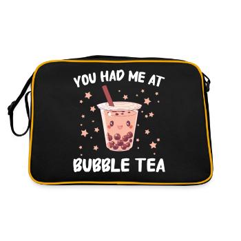 Bubble Tea Boba Tea Bubble Boba Tea - Sac Retro - noir/or - Dos