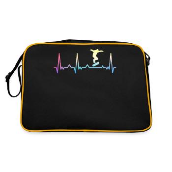 Skateboarding Skater Skateboard Skateboarder - Retro Bag - black/gold - Back
