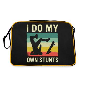 Skateboarding Skater Skateboard Skateboarder - Retro Bag - black/gold - Back