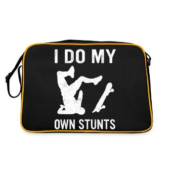Skateboarding Skater Skateboard Skateboarder - Retro Bag - black/gold - Back