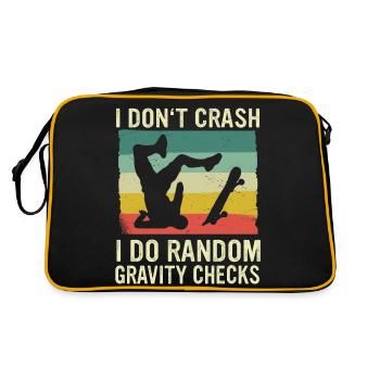 Skateboarding Skater Skateboard Skateboarder - Retro Bag - black/gold - Back