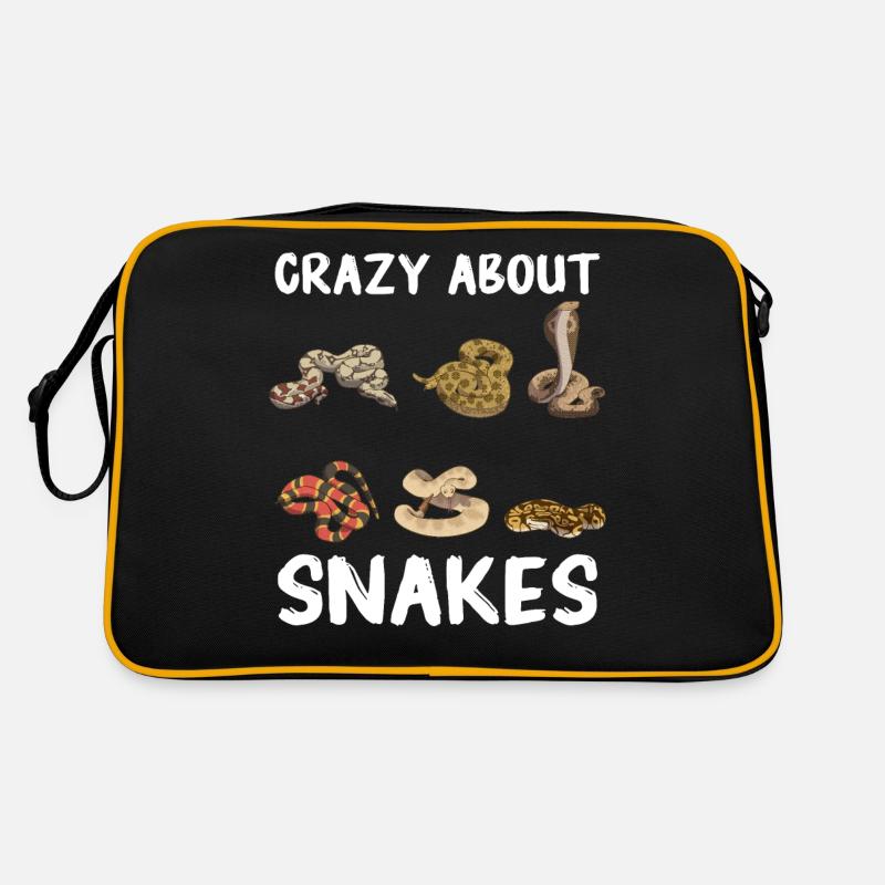 Serpent, Serpent, Animal - Sac Retro - noir/or