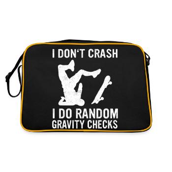 Skateboarding Skater Skateboard Skateboarder - Retro Bag - black/gold - Back