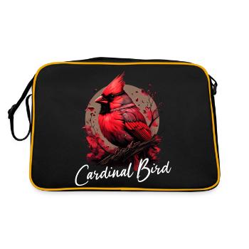Cardinal Rouge Cardinal Oiseau Rouge Cardinal - Sac Retro - noir/or - Dos