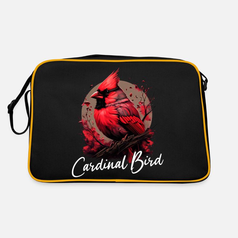 Cardinal Rouge Cardinal Oiseau Rouge Cardinal Sac Retro
