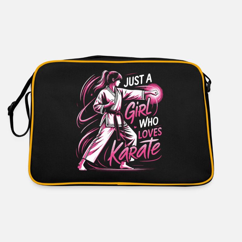 Karate Karatekämpfer Kampfkunst Retro Tasche