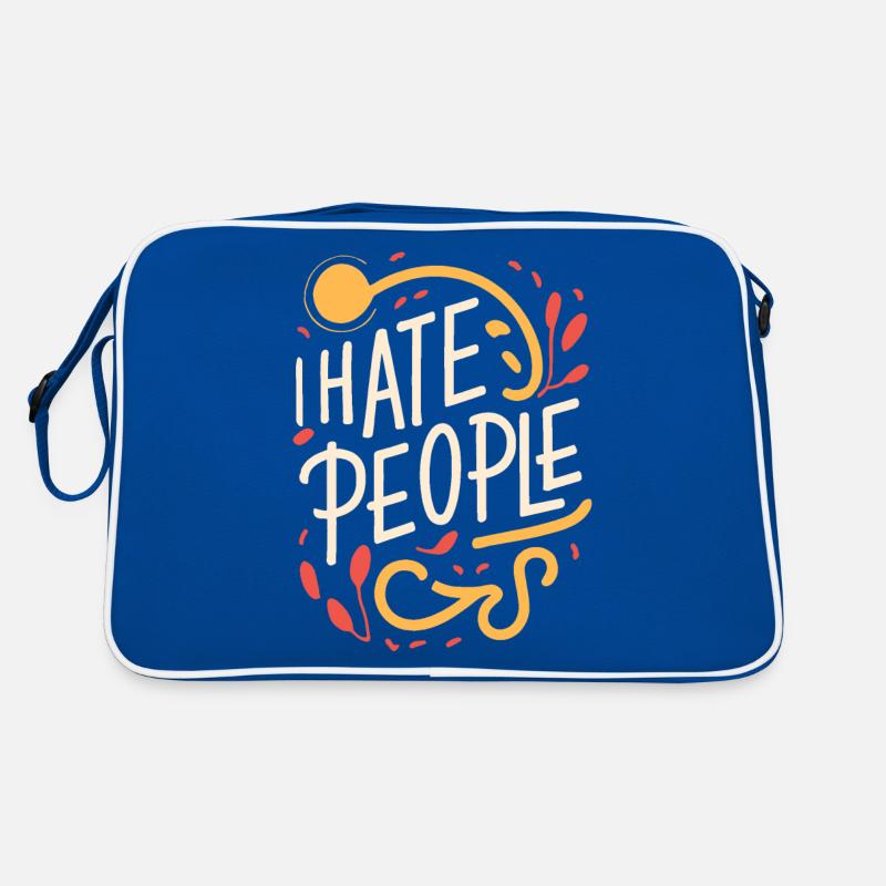 Lustig Sarkasmus sarkastischer Humor Ironie Retro Tasche
