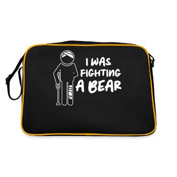 Get Well Soon Broken Foot Broken Bone - Retro Bag - black/gold - Back