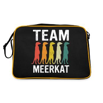 Meerkat Animal Erdmann - Retro Bag - black/gold - Back
