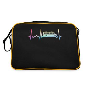 Bus Bus Driver School Bus - Retro Bag - black/gold - Back