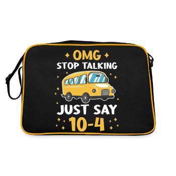 Bus Bus Driver School Bus - Retro Bag - black/gold - Back