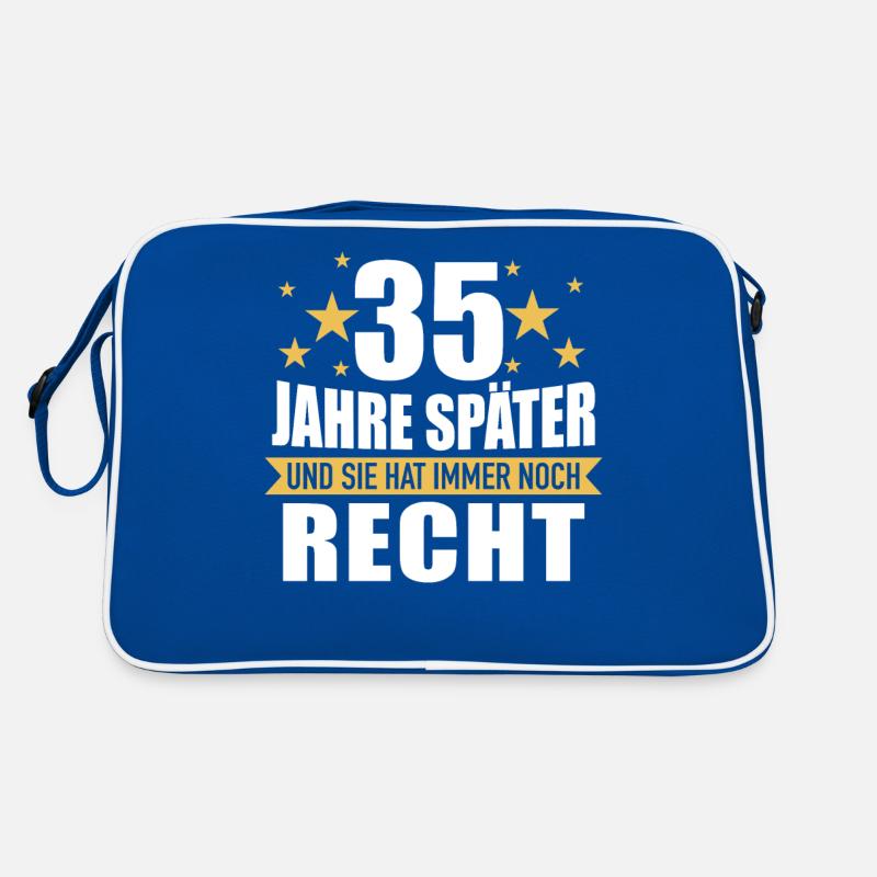 35 Hochzeitstag Jahrestag Ehemann Ehefrau Retro Tasche