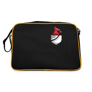 Cardinal Rouge Cardinal Oiseau Rouge Cardinal - Sac Retro - noir/or - Dos