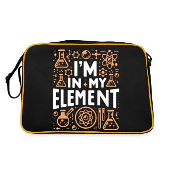 Chimiste Chimie Science Atome Molécule - Sac Retro - noir/or - Dos