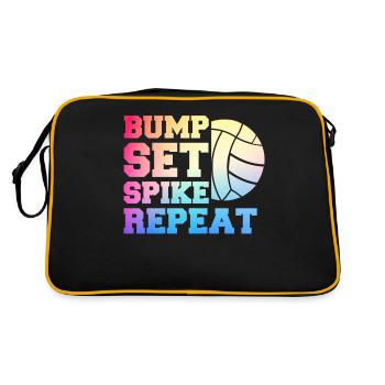 Joueur de volley-ball Volley-ball de plage Joueur de volley-ball S - Sac Retro - noir/or - Dos