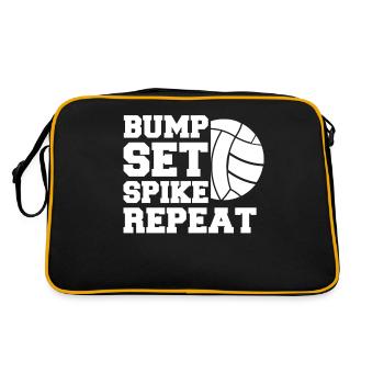 Joueur de volley-ball Volley-ball de plage Joueur de volley-ball S - Sac Retro - noir/or - Dos