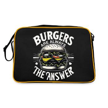 Burger Restauration rapide Hamburger Cheesburger Burgers - Sac Retro - noir/or - Dos