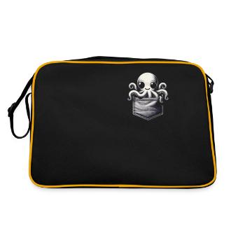 Poulpe Pieuvre Pieuvre Seiche Animal - Sac Retro - noir/or - Dos