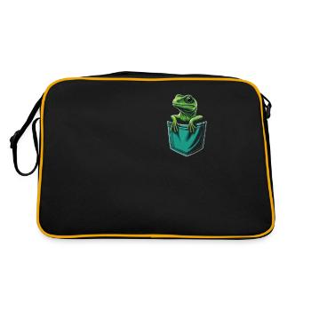 Lézard Reptile Lézards Animal - Sac Retro - noir/or - Dos