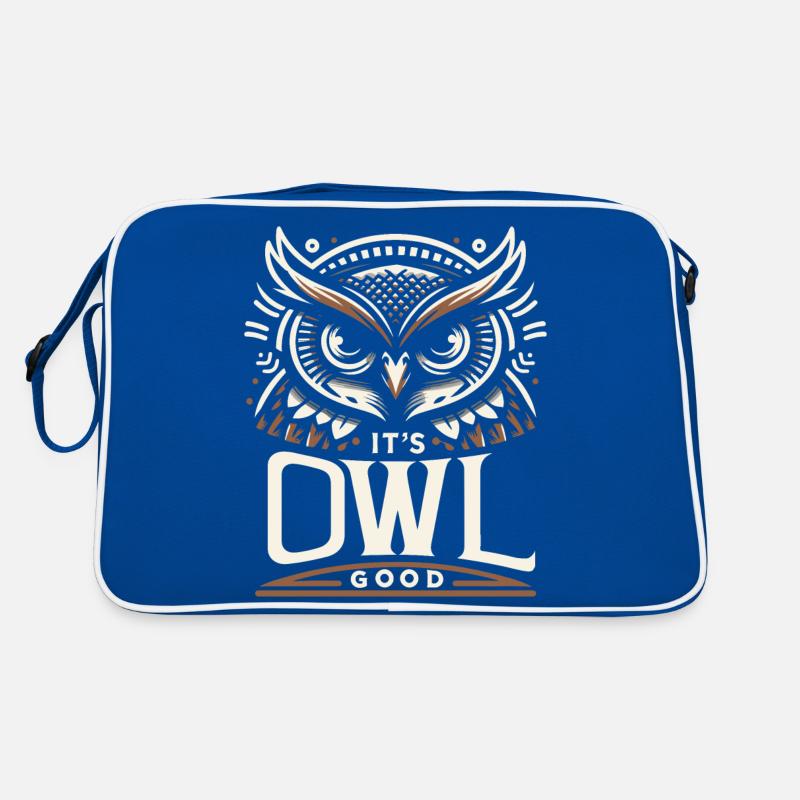 Eule Vogel Tier Eulen Retro Tasche