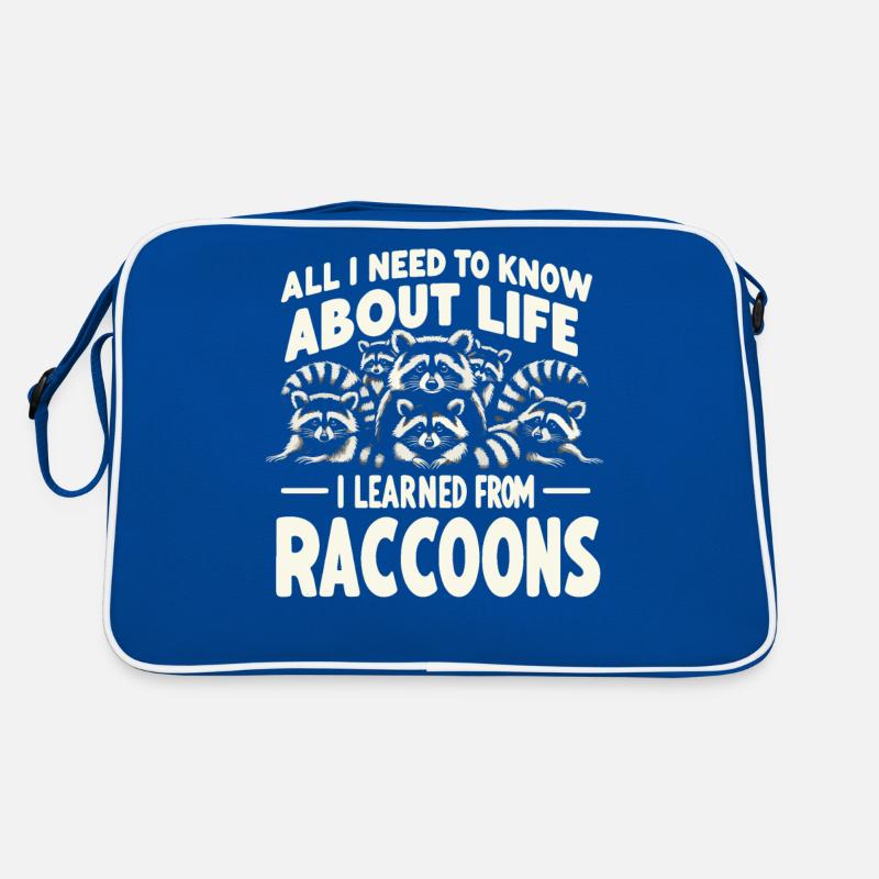 Waschbär Retro Tasche