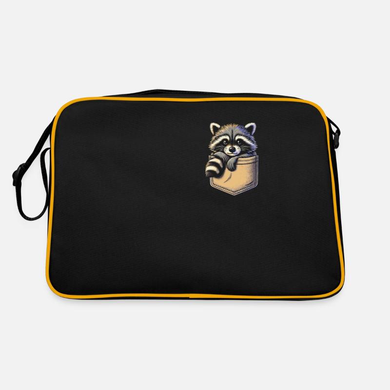 Waschbär Retro Tasche