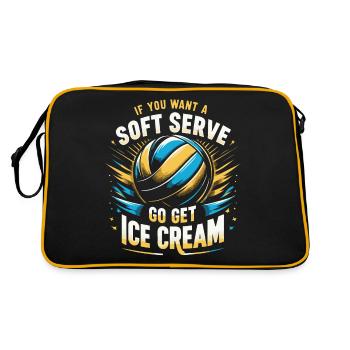 Joueur de volley-ball Volley-ball de plage Joueur de volley-ball S - Sac Retro - noir/or - Dos