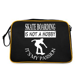 Skateboarding is my passion gift idea - Retro Bag - black/gold - Back