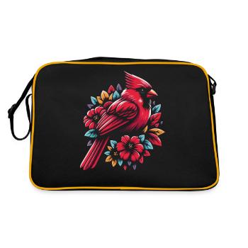 Cardinal Rouge Cardinal Oiseau Rouge Cardinal - Sac Retro - noir/or - Dos