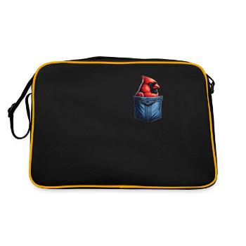 Cardinal Rouge Cardinal Oiseau Rouge Cardinal - Sac Retro - noir/or - Dos
