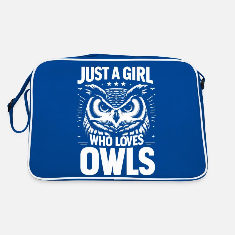 Eule Vogel Tier Eulen Retro Tasche