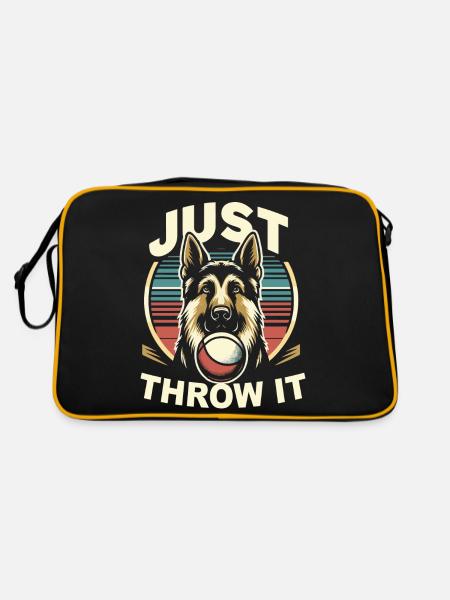 Berger Allemand Malinois - Sac Retro - noir/or - Dos