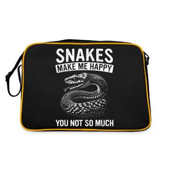 Serpent, Serpent, Animal - Sac Retro - noir/or - Dos