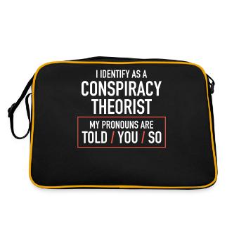 Théoricien du complot théorie du complot - Sac Retro - noir/or - Dos
