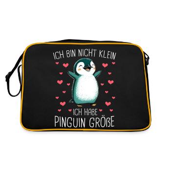 Pingouin, petits pingouins, manchot empereur - Sac Retro - noir/or - Dos
