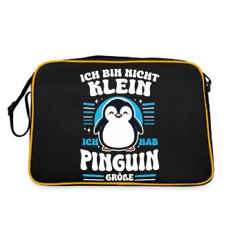 Pingouin, petits pingouins, manchot empereur - Sac Retro - noir/or - Dos