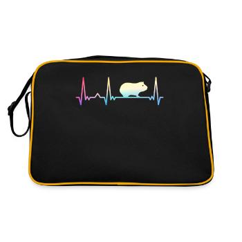 Guinea Pig Shorthair Longhair Crested Dogs - Retro Bag - black/gold - Back