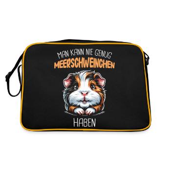 Guinea Pig Shorthair Longhair Crested Dogs - Retro Bag - black/gold - Back