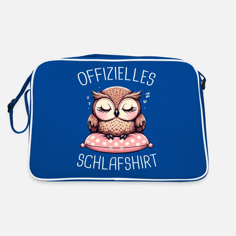 Nachteule Eule Eulen Vogel Retro Tasche
