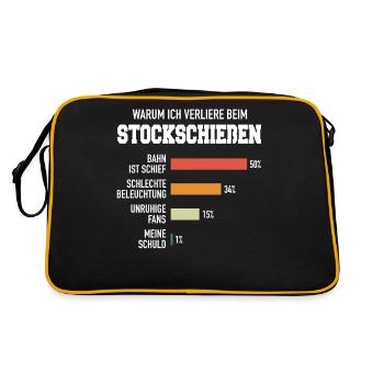 Curling Curling Curling Curling - Retro Bag - black/gold - Back