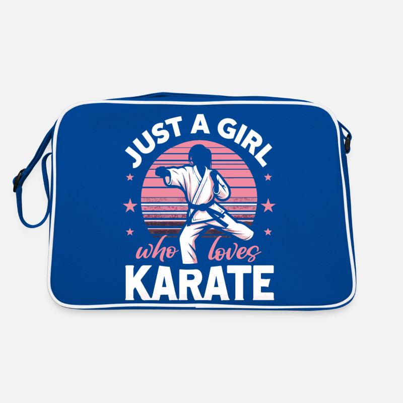 Karate Karatekämpfer Kampfkunst Retro Tasche