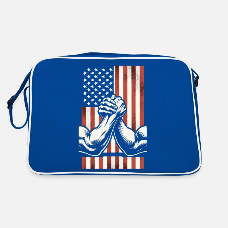 Bras de fer Bras de fer Lutteur Muscles Sac Retro