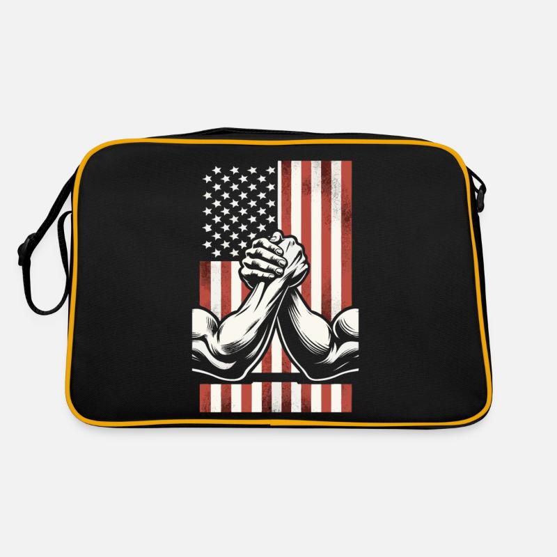 Bras de fer Bras de fer Lutteur Muscles Sac Retro