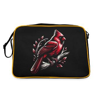 Cardinal Rouge Cardinal Oiseau Rouge Cardinal - Sac Retro - noir/or - Dos