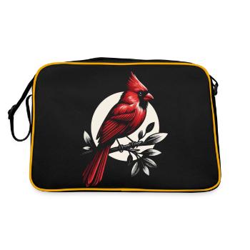 Cardinal Rouge Cardinal Oiseau Rouge Cardinal - Sac Retro - noir/or - Dos