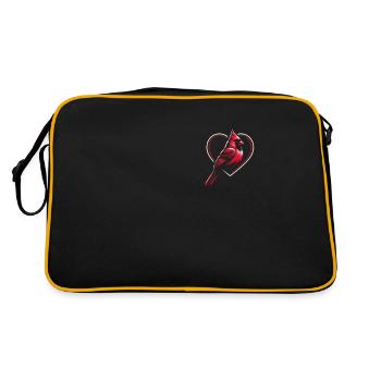 Cardinal Rouge Cardinal Oiseau Rouge Cardinal - Sac Retro - noir/or - Dos