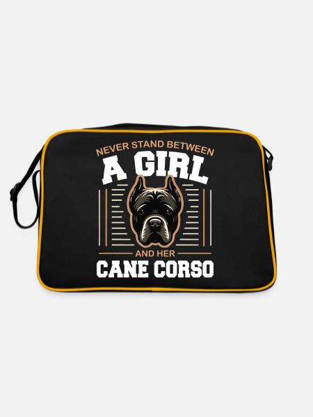 Cane Corso Chien - Sac Retro - noir/or - Dos