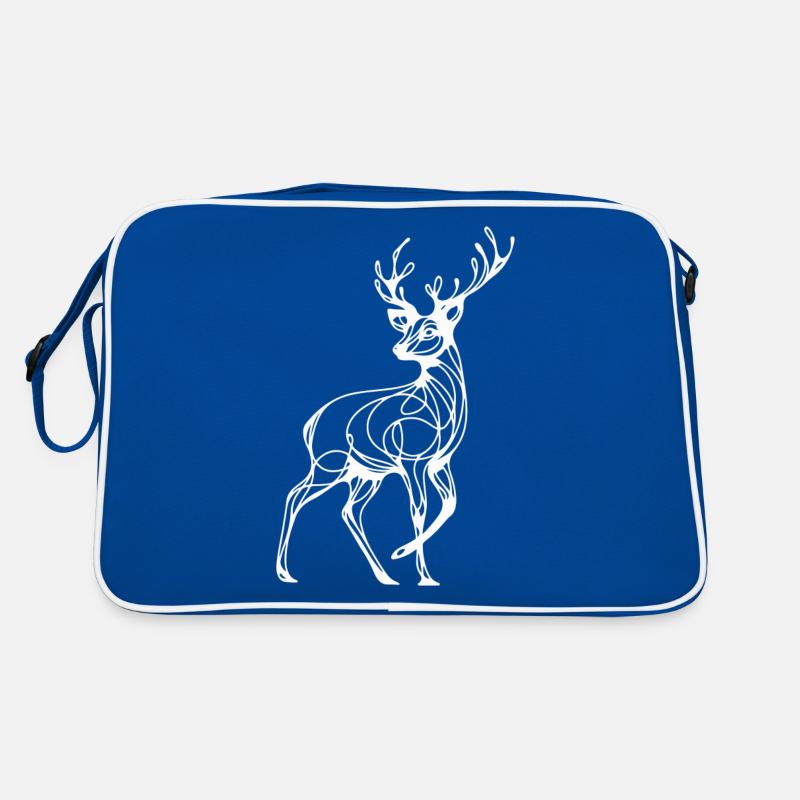 Reh Hirsch Jäger Tier Retro Tasche