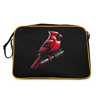 Cardinal Rouge Cardinal Oiseau Rouge Cardinal - Sac Retro - noir/or - Dos