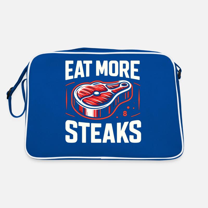 Steak Fleisch Grillen Retro Tasche